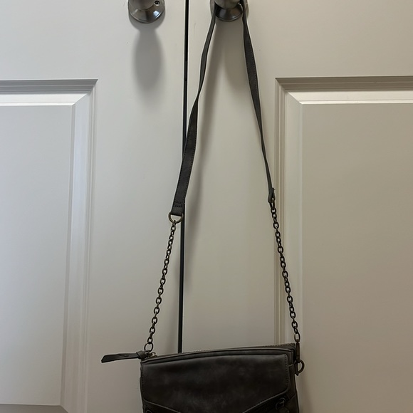 Altar’d State Grey Leather Crossbody Purse - Picture 2 of 3